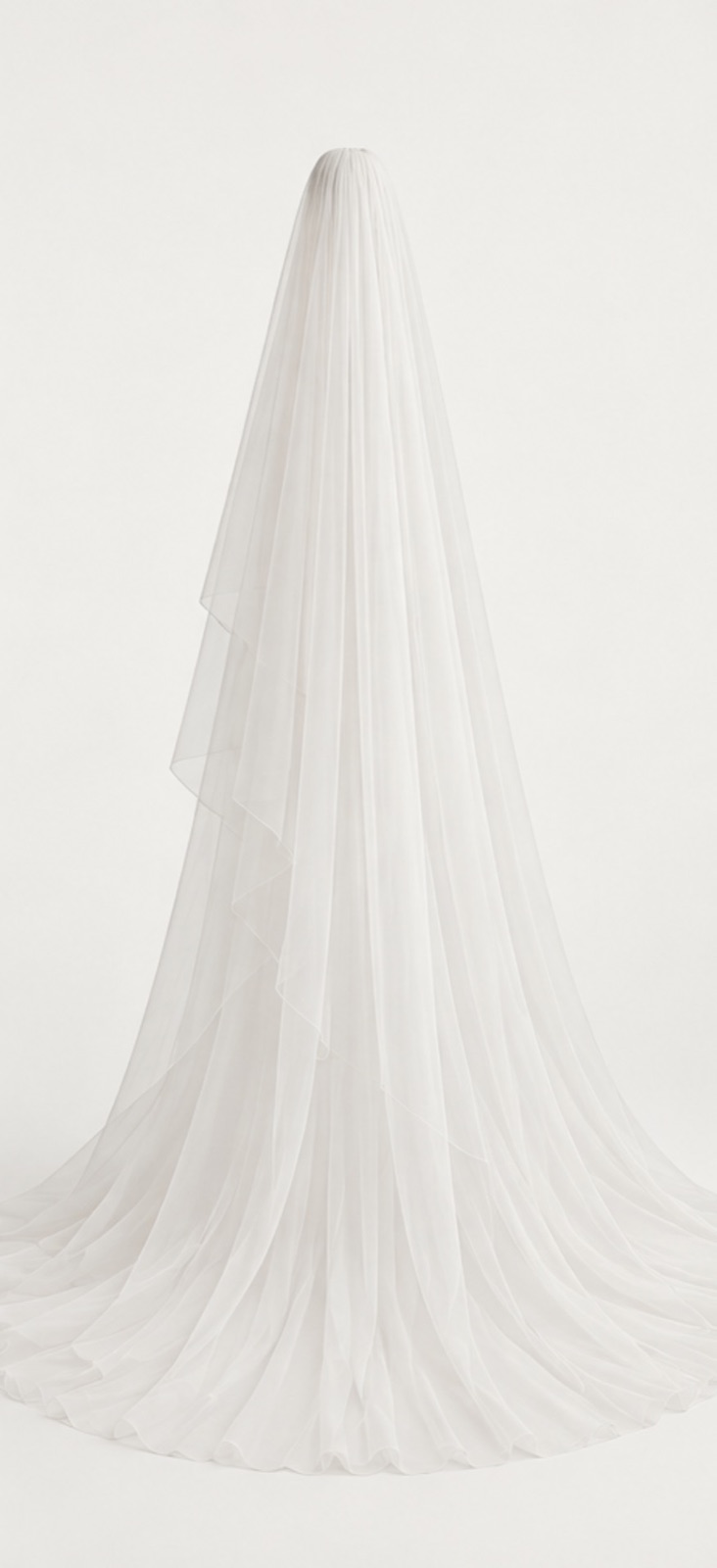 Long veil on a light background