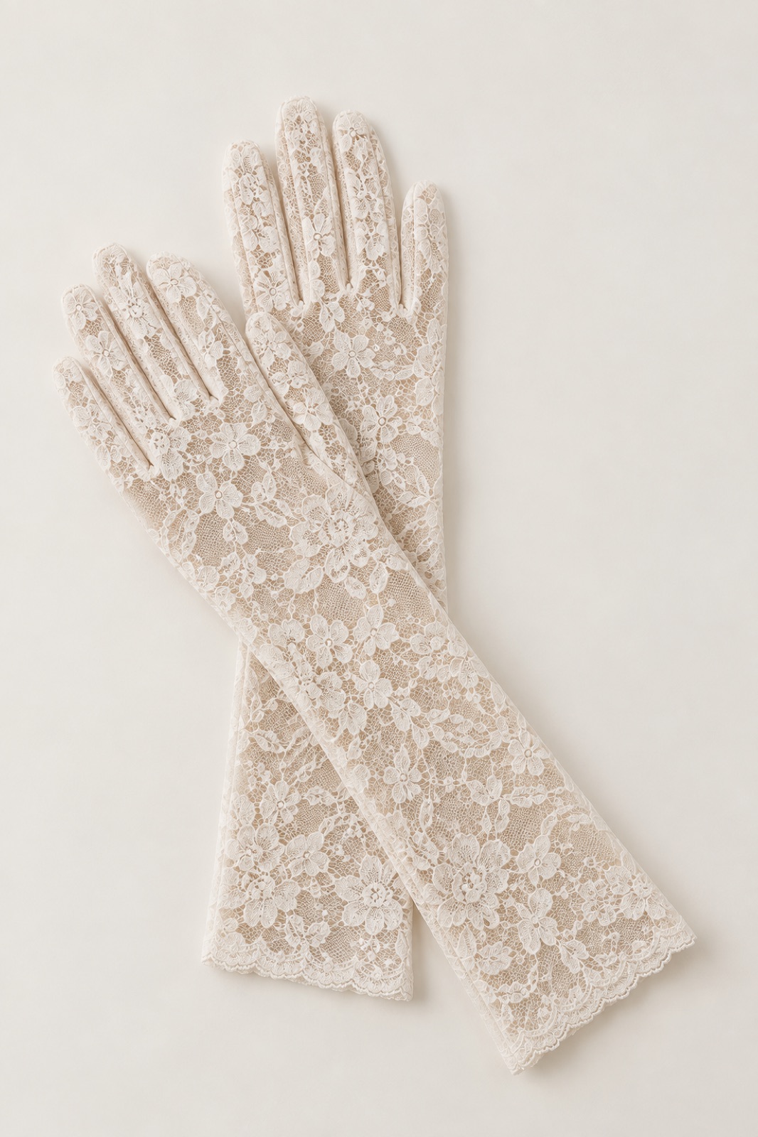 Lace gloves on a light background